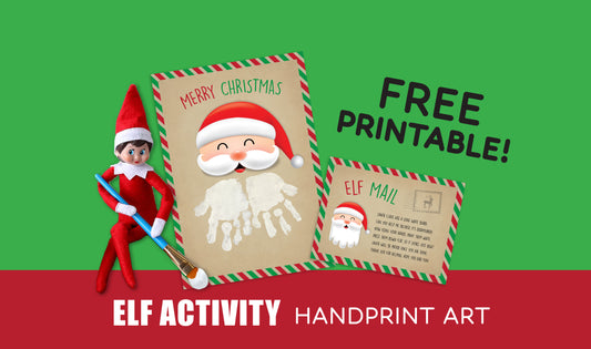 Christmas Handprint Elf Activity - FREE PRINTABLE