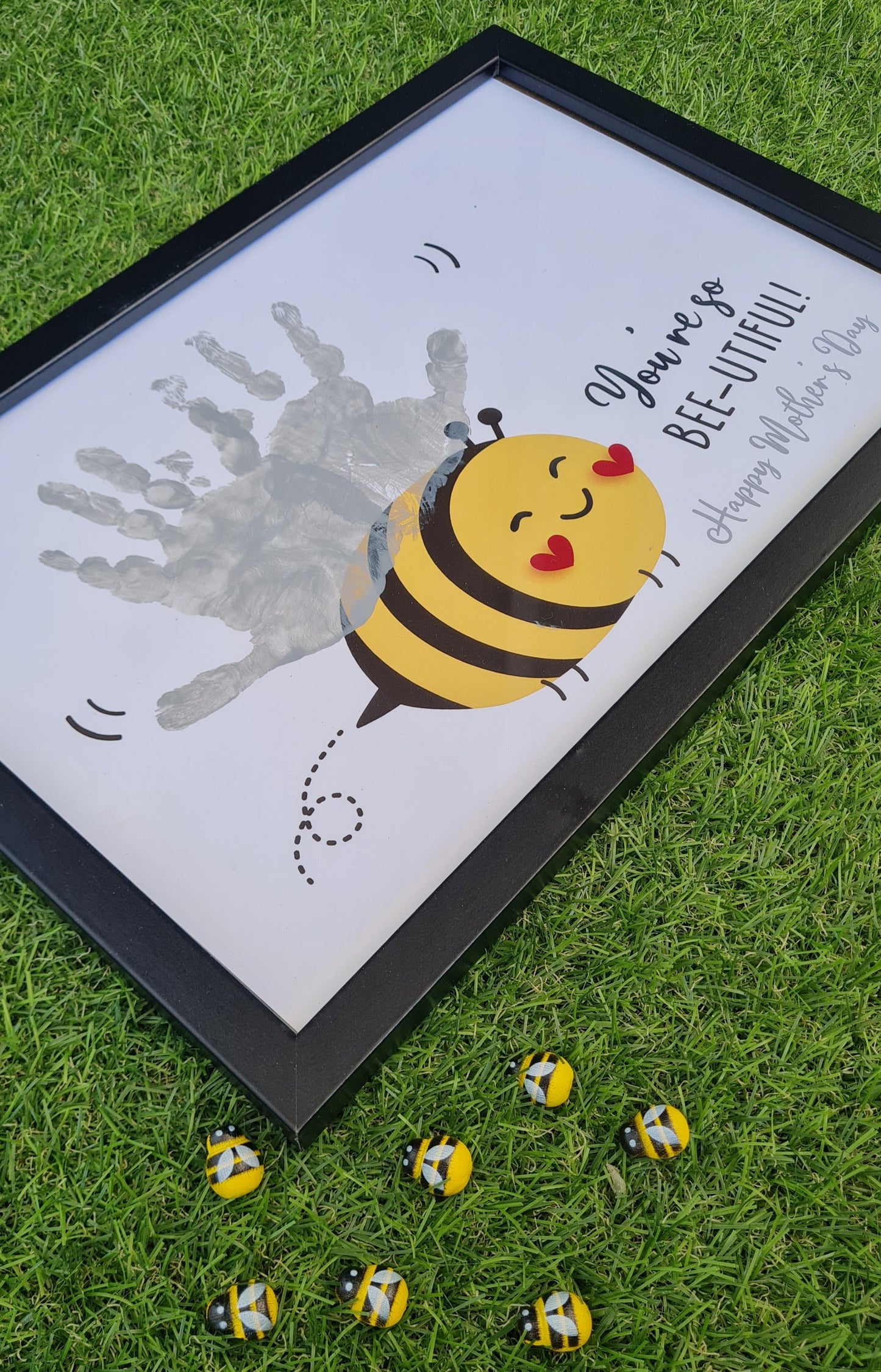You're so Bee-utiful / Handprint Footprint Art Craft / Mother&#39;s Day Bee / DIY Card Gift / Kids Baby Toddler / Print it Off