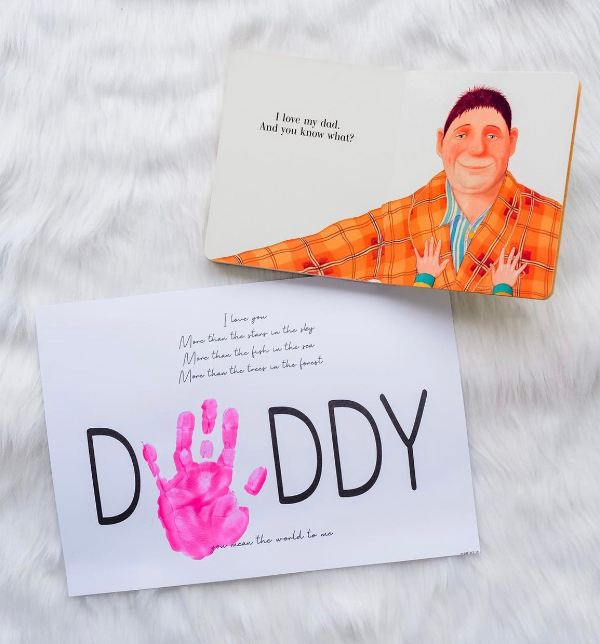 Handprint Art Craft / Daddy Dad Poem / Father's Day / Kids Baby Toddler Keepsake Memory Craft DIY Card / Daddy Poem Card / Print 0090