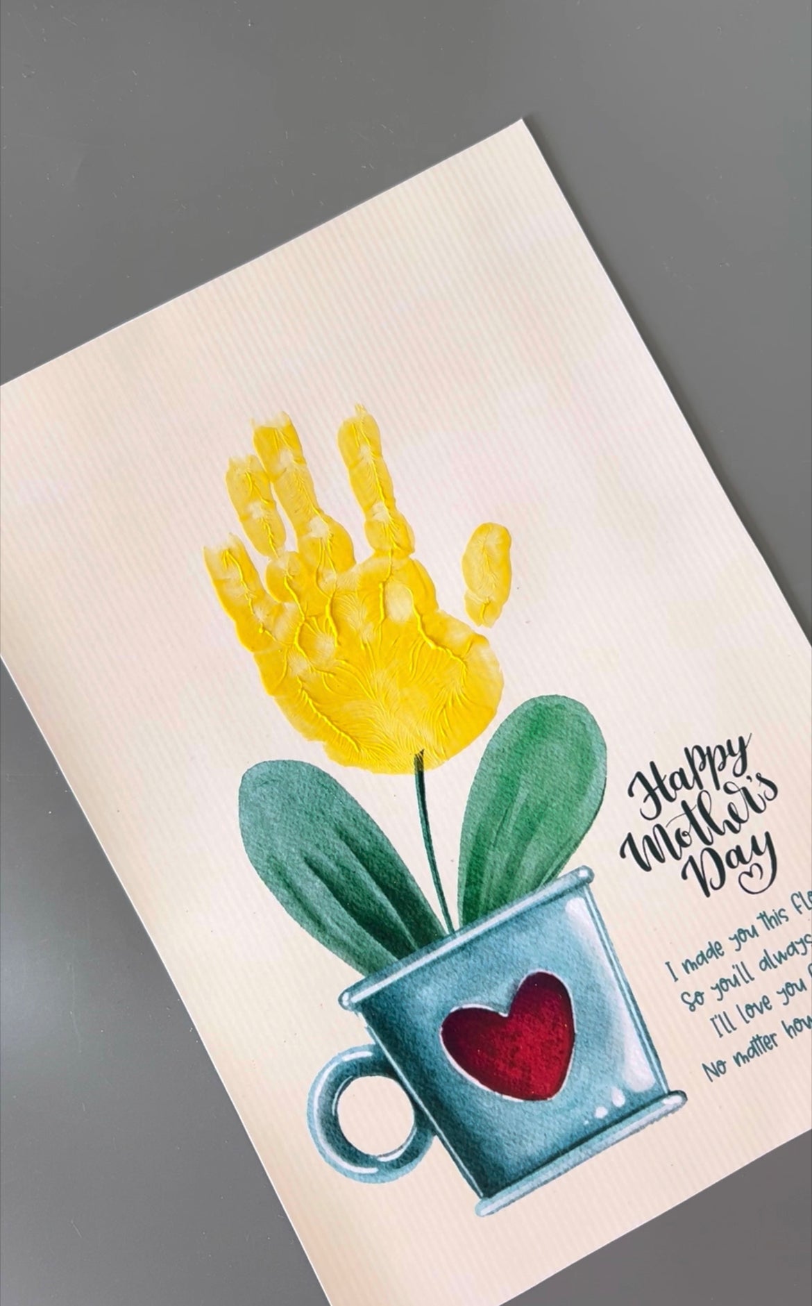 Mothers Day Flower / Handprint Hand Art Craft Mom Mum / Kids Baby Toddler / Activity Keepsake Greeting Gift Card / PRINT IT OFF