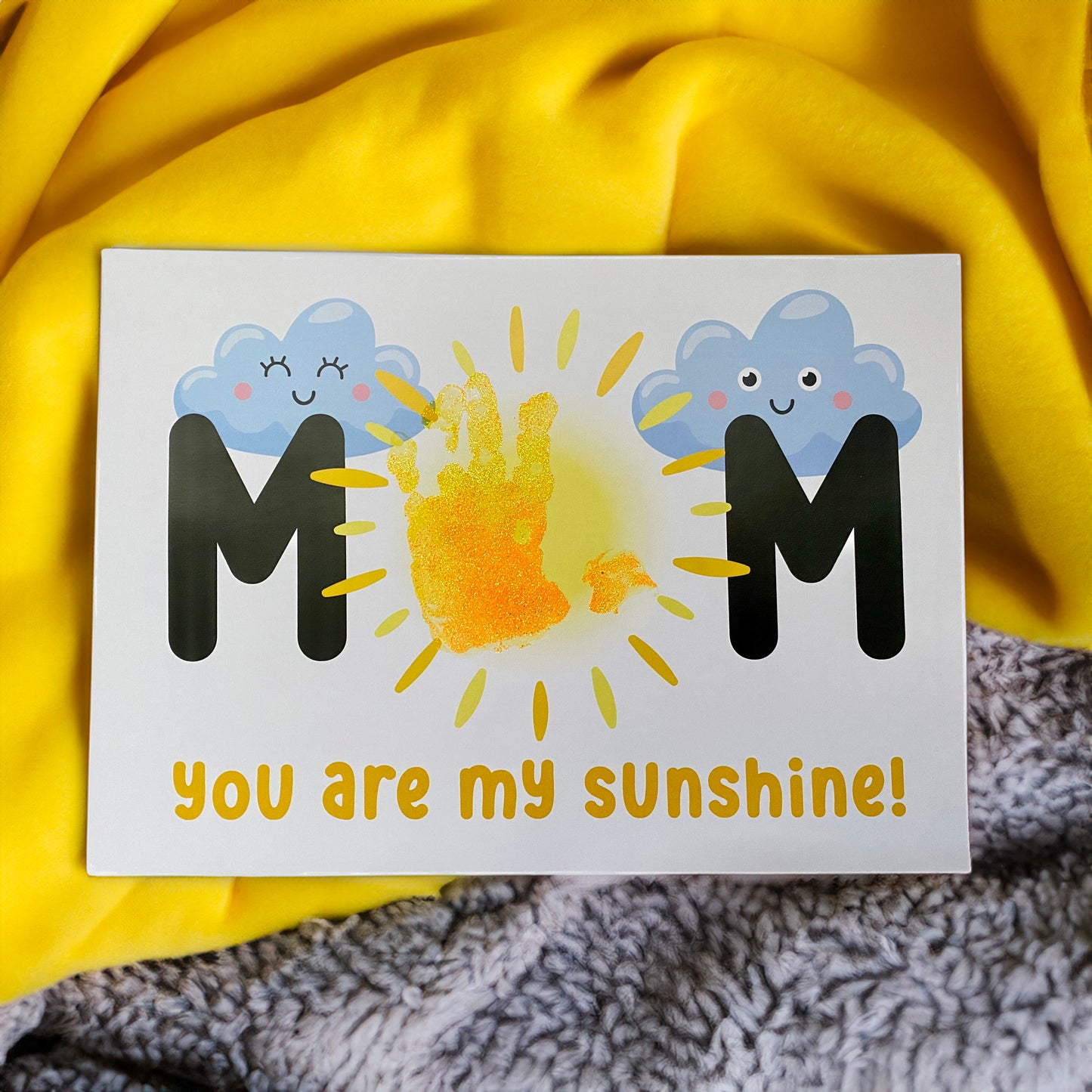You Are My Sunshine Handprint Craft Art / Sun Mom Mum / Kids Baby Toddler Child / Activity Gift Diy Card Print Memory / PRINT IT OFF 0471