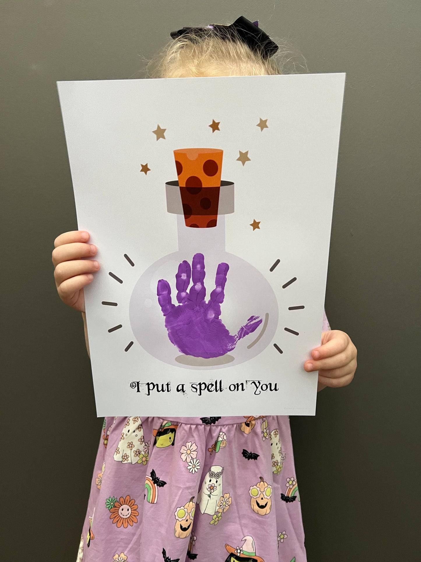 I Put a Spell On You Witch Footprint Handprint Foot Hand Halloween Art Craft / Kids Toddler Baby DIY Memory Activity / Print It Off