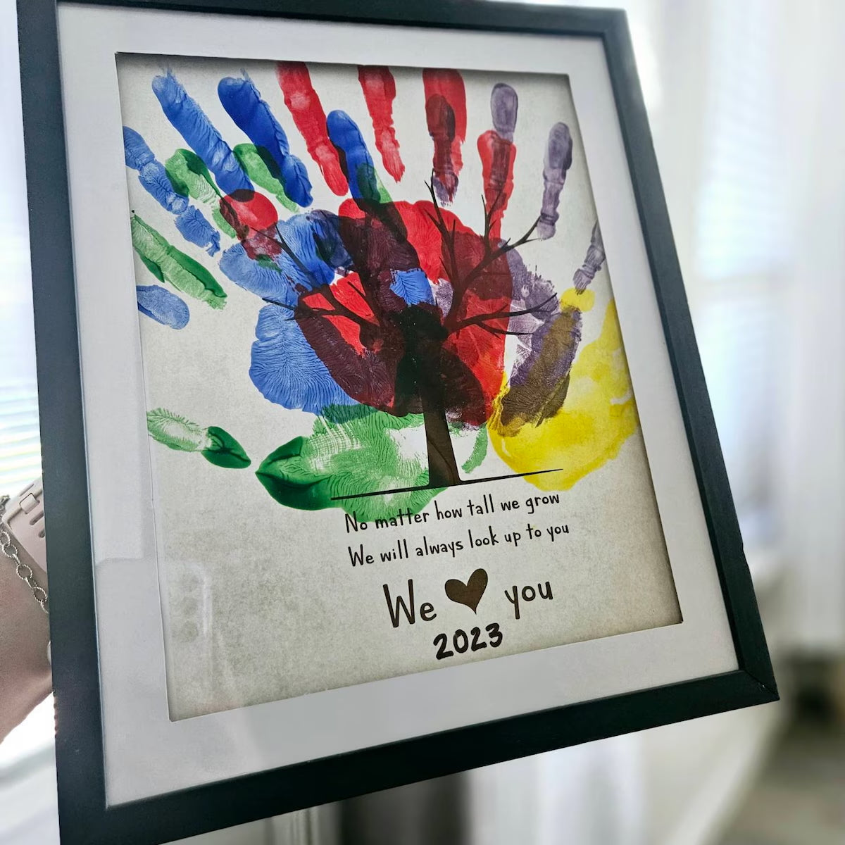 Handprint Tree / Handprint Art Craft / No Matter How Tall We Grow / Kids Baby Toddler / DIY Memory Keepsake Print 0337