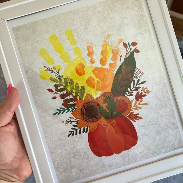 Fall Thanksgiving Pack Handprint Footprint Foot Hand Art Craft / Baby Toddler Kids / Card Gift Activity Memory Keepsake / Print It Off