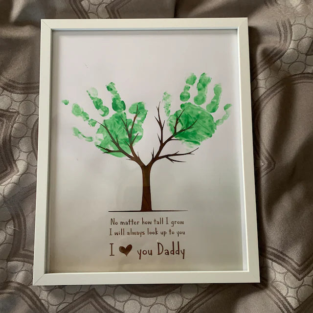 No Matter How Tall I Grow / Tree Handprint Hands Art Craft / Fathers Day Dad / Kids Baby Keepsake / Print Gift DIY Card Printable 0023