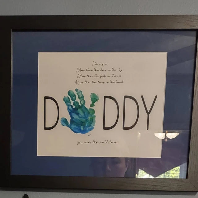 Handprint Art Craft / Daddy Dad Poem / Father's Day / Kids Baby Toddler Keepsake Memory Craft DIY Card / Daddy Poem Card / Print 0090