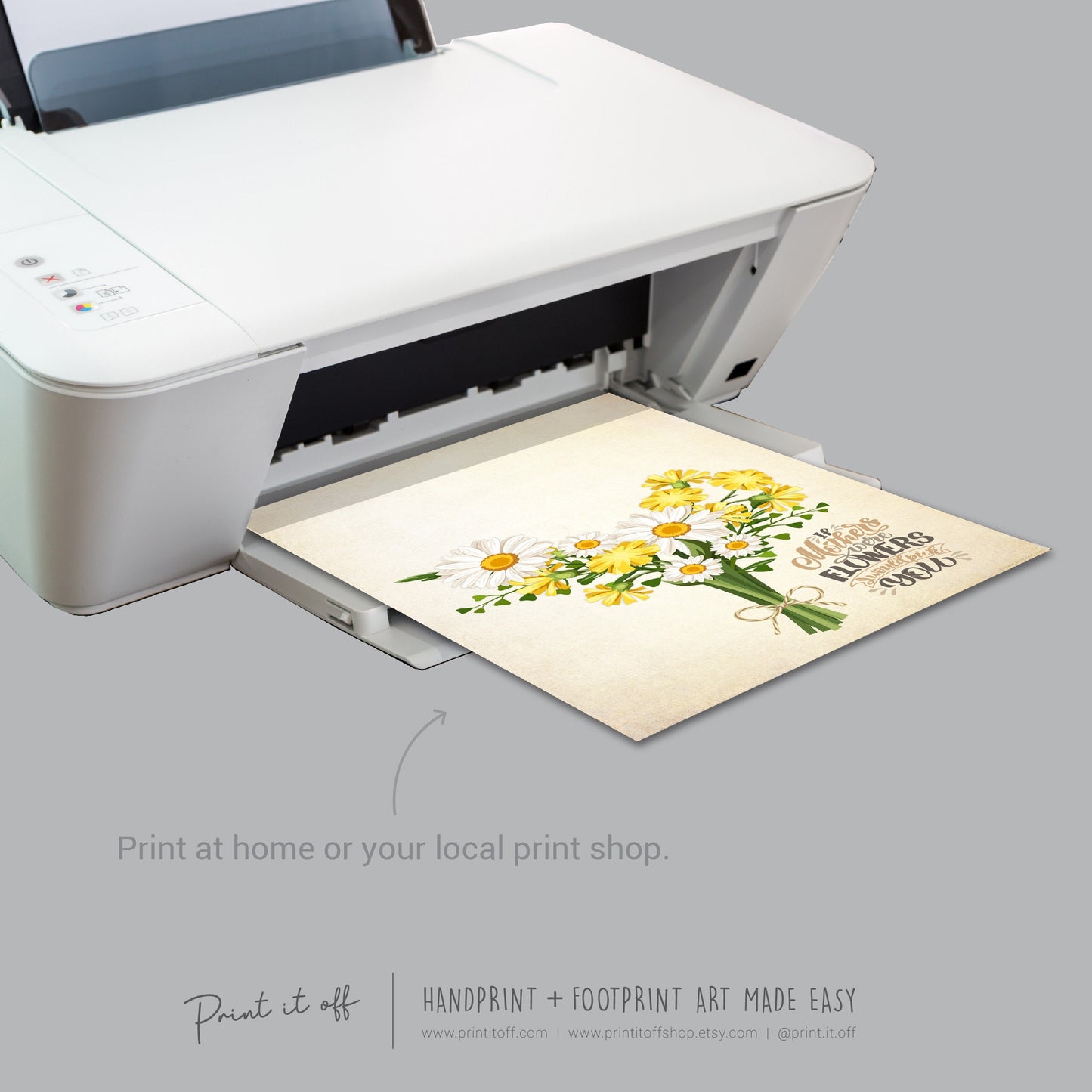 If Mother's Were Flowers I'd Pick You / Mother's Day Handprint Hand Art Craft / Kids Baby Toddler / Keepsake DIY Card / Print It Off