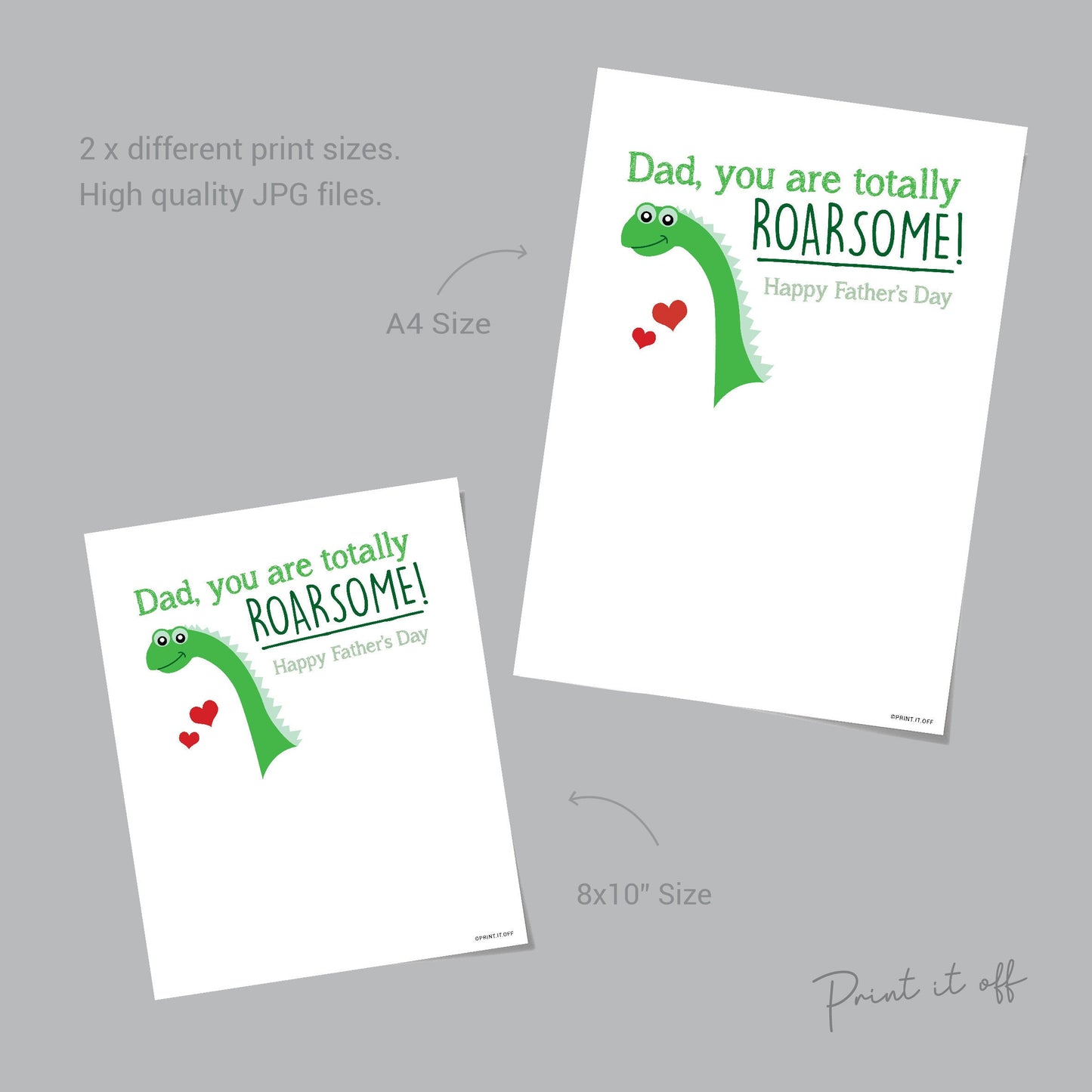 Handprint Art / Dad you are totally Roarsome / Kids Handprint Craft / Dinosaur Keepsake / Happy Father's Day / Gift DIY Dad Printable 0079