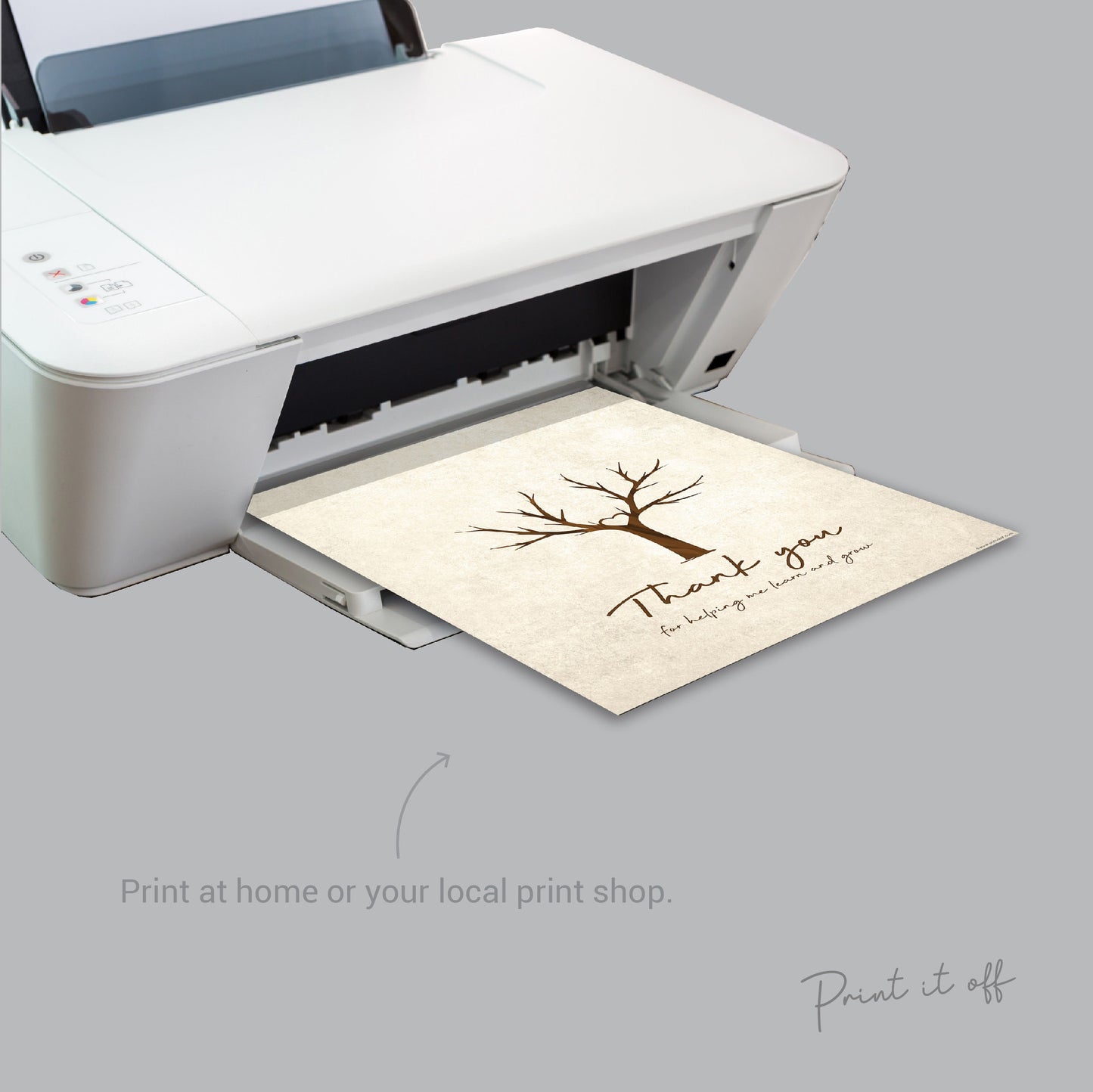 Thank You For Helping Me Learn And Grow / Handprint Art Tree / Kids Baby Toddler / Teacher Appreciation Gift / Keepsake Craft DIY Card Print