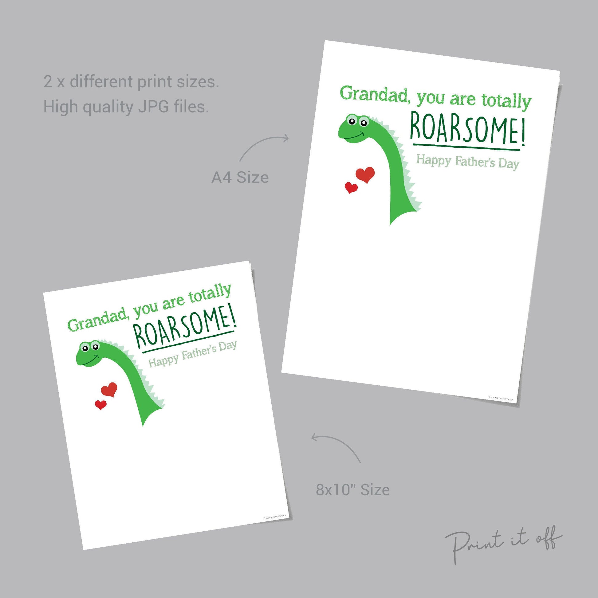 Handprint Art / Grandad you are totally Roarsome / Kids Handprint Craft / Dinosaur Keepsake / Happy Father's Day / Gift / Printable 0083