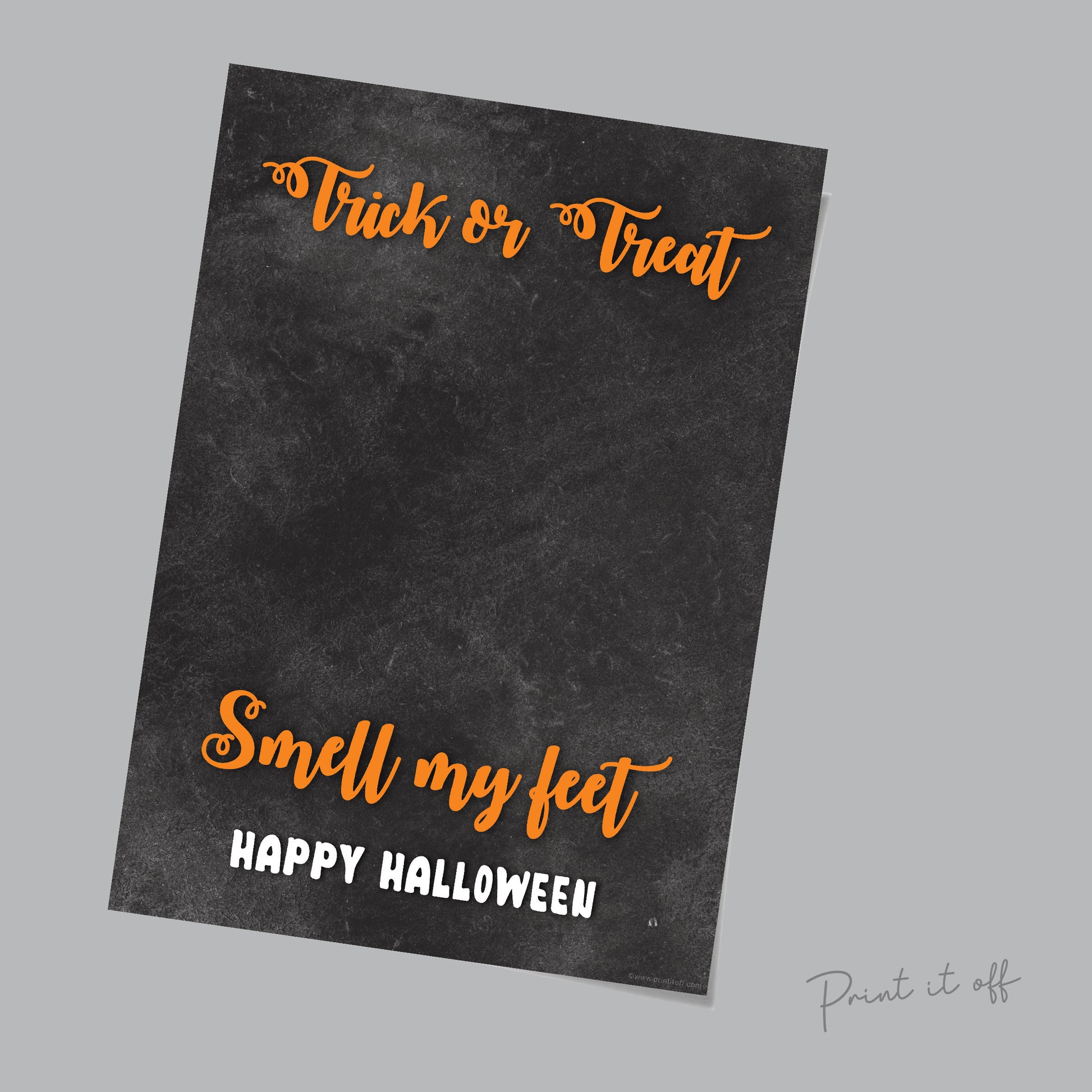 Halloween / Footprint Art / Trick or Treat Smell my Feet / Baby Toddler Kid / Handprint Art Craft / Keepsake Card Print 0025