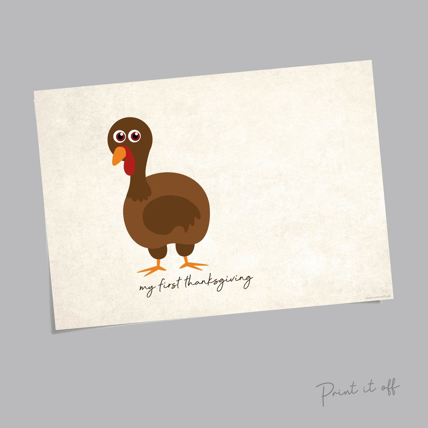 My First Thanksgiving / Happy Thanksgiving Turkey / Handprint Art Craft / Kids Toddler Baby Keepsake / Printable Print DIY Memory Card 0126