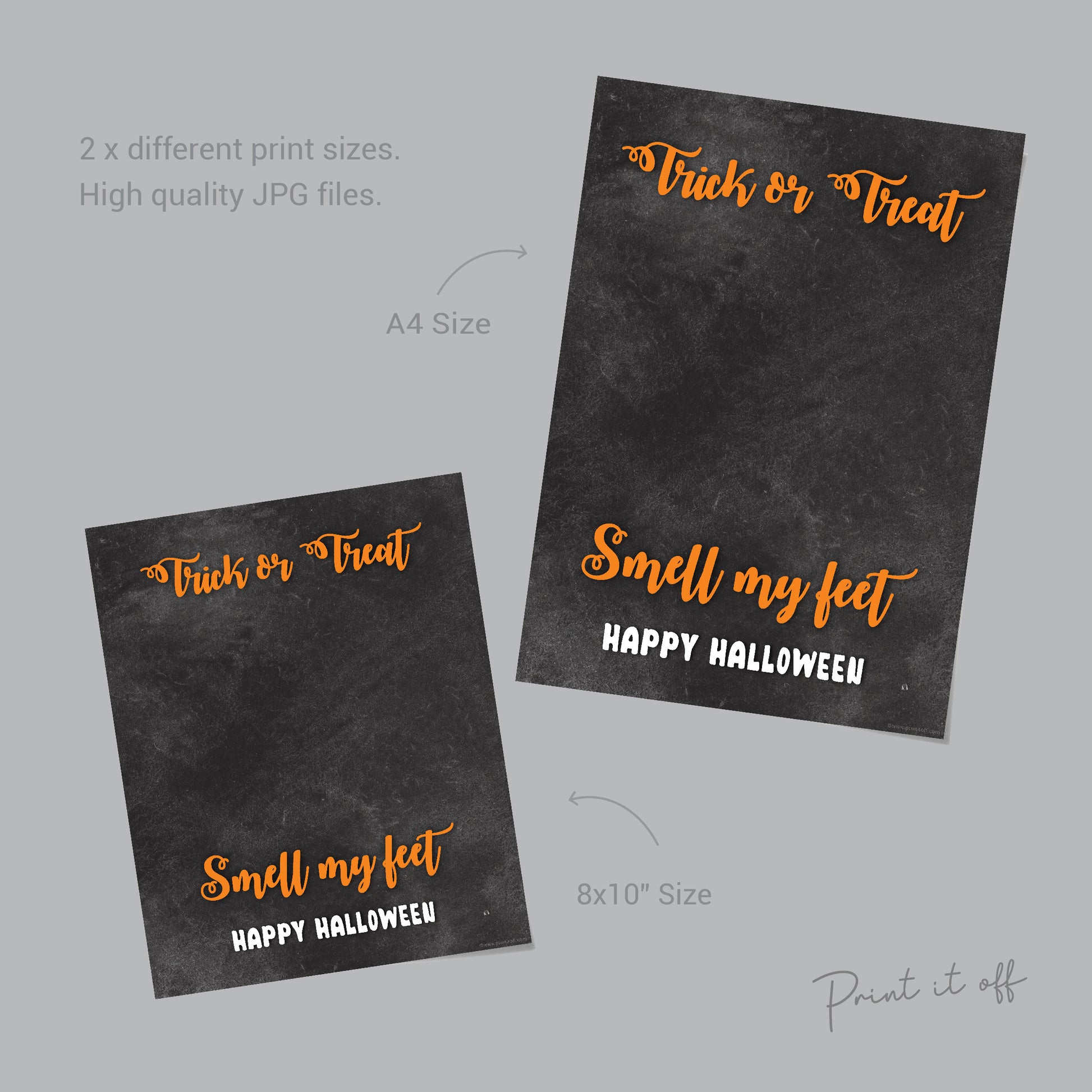 Halloween / Footprint Art / Trick or Treat Smell my Feet / Baby Toddler Kid / Handprint Art Craft / Keepsake Card Print 0025