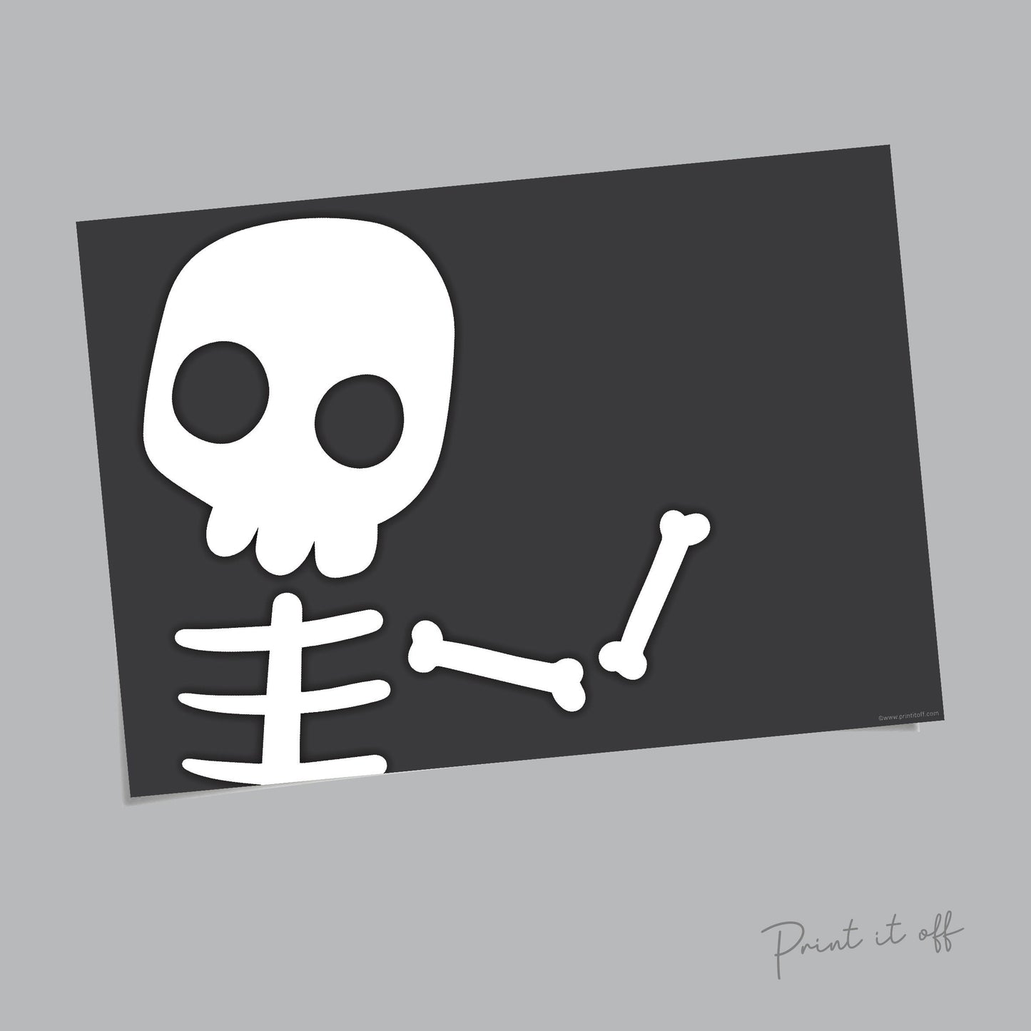 Halloween Art Craft / Footprint Handprint Art / Skeleton / Halloween Sign / Kids Baby Toddler / Keepsake Memory DIY Card Print 0311