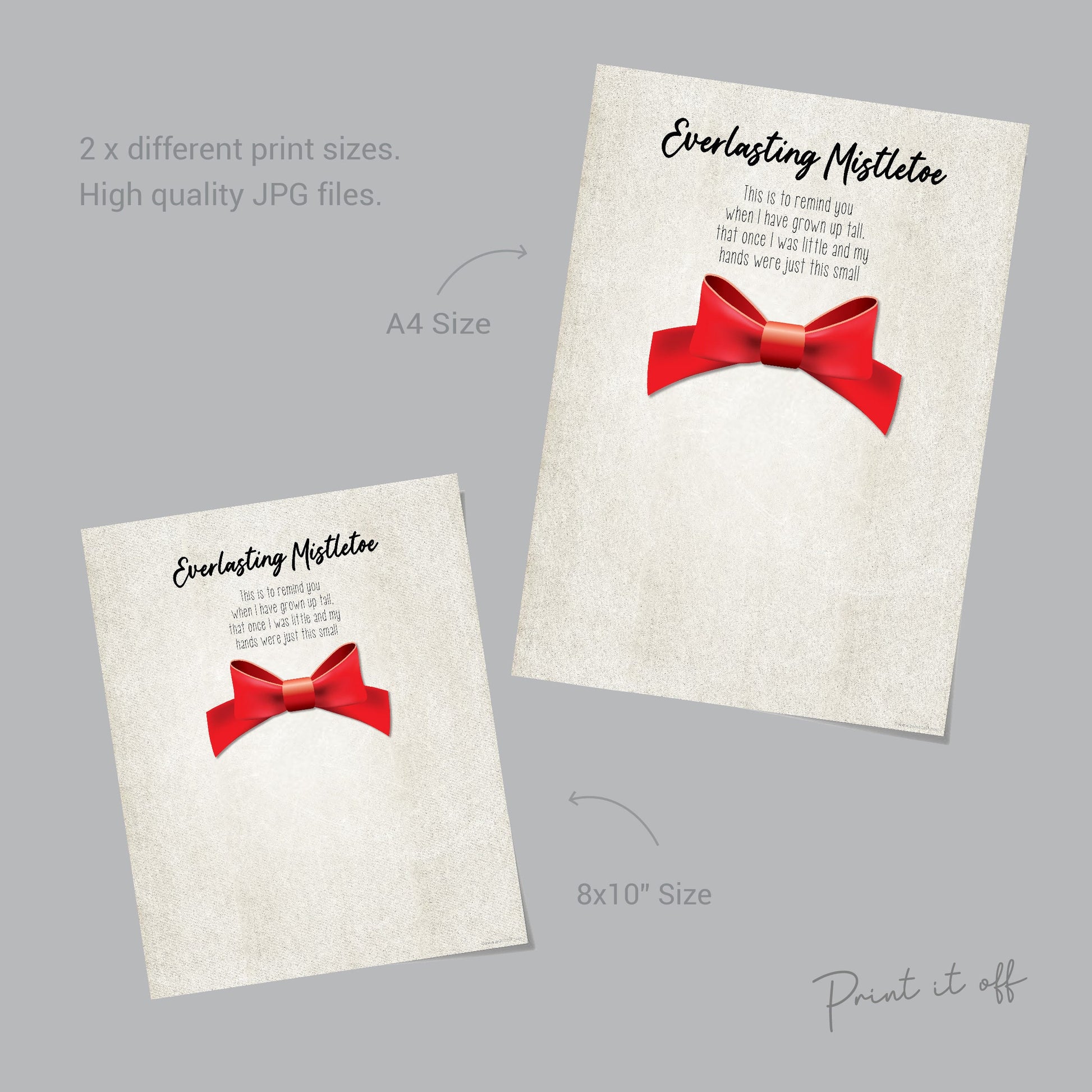 Everlasting Mistletoe Handprint / Baby Toddler Kids Art Craft / First Christmas Xmas / Printable Print Card /  Keepsake Memory 0104