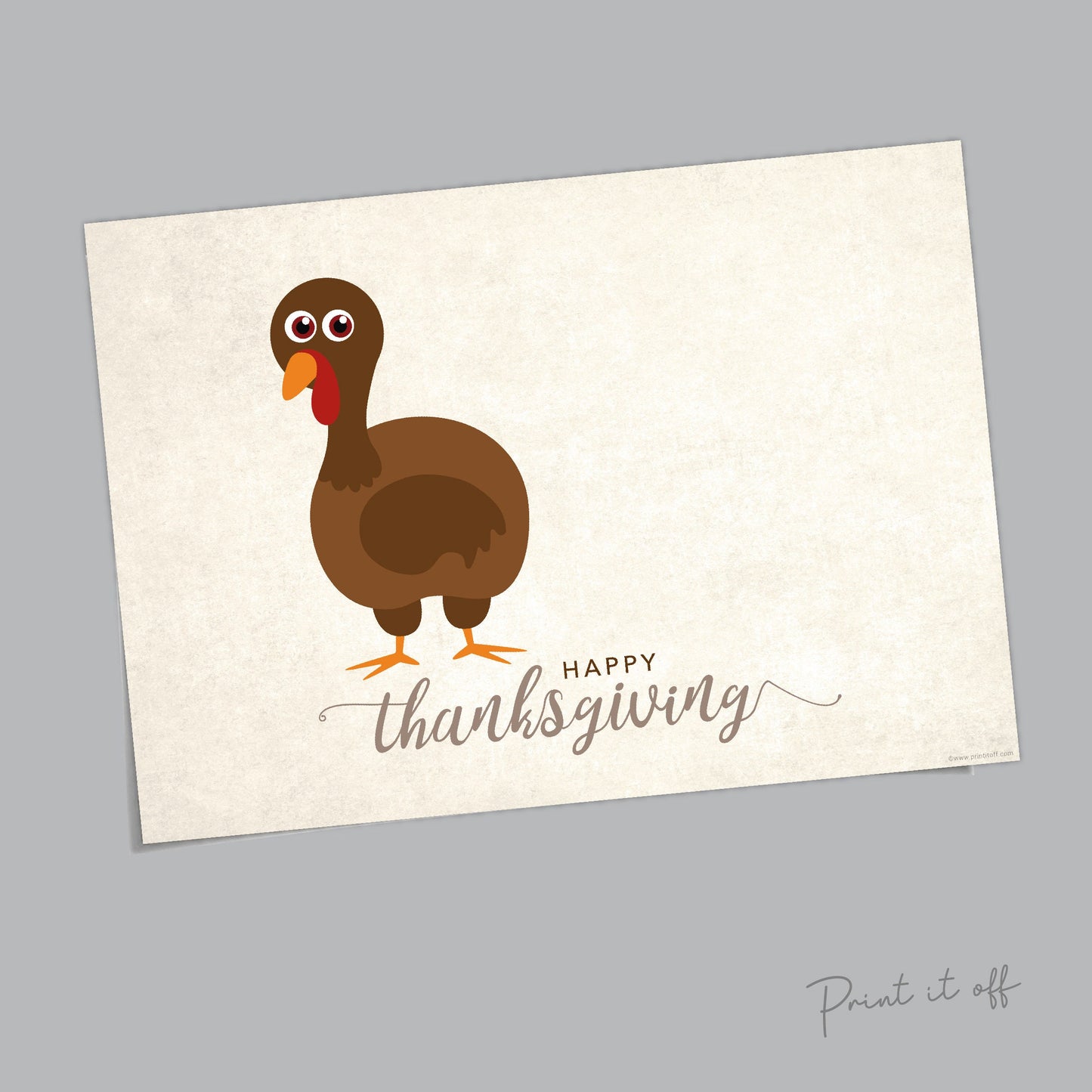 Turkey Handprint Art / Happy Thanksgiving Fall Autumn / Handprint Art Craft DIY / Kids Toddler Baby Keepsake / Print Card 0342