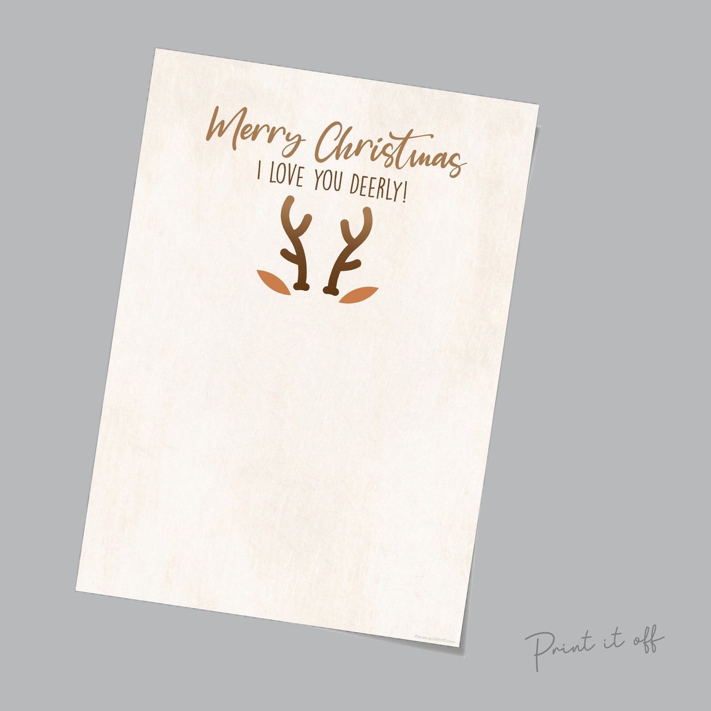 Christmas Footprint Reindeer / Xmas Handprint Footprint Art Craft / Baby Kids Toddler Foot Feet  / Keepsake Print Card PRINT IT OFF 0366