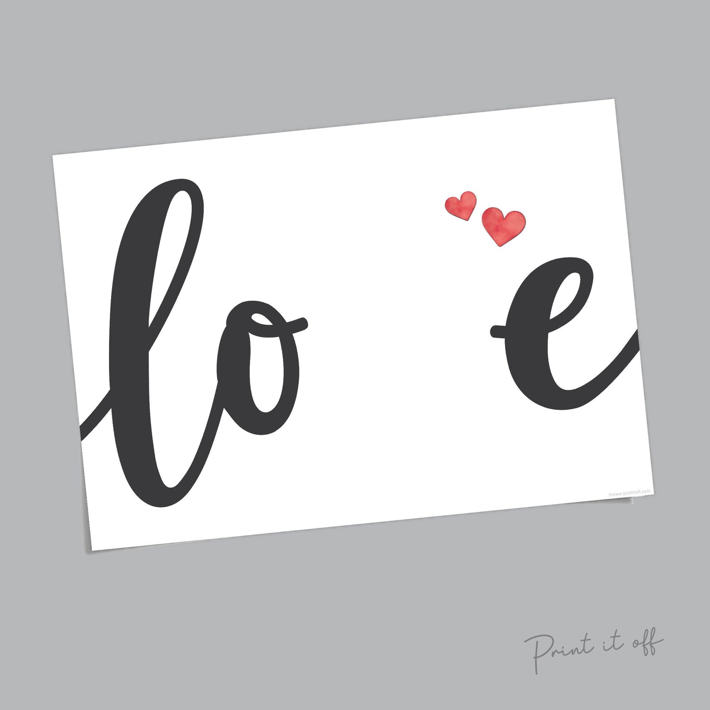 LOVE / Handprint Footprint Art Craft / Heart Love Valentine's Day / DIY Baby Kids Card / Decor Nursery Memory Keepsake / Print It Off 0388