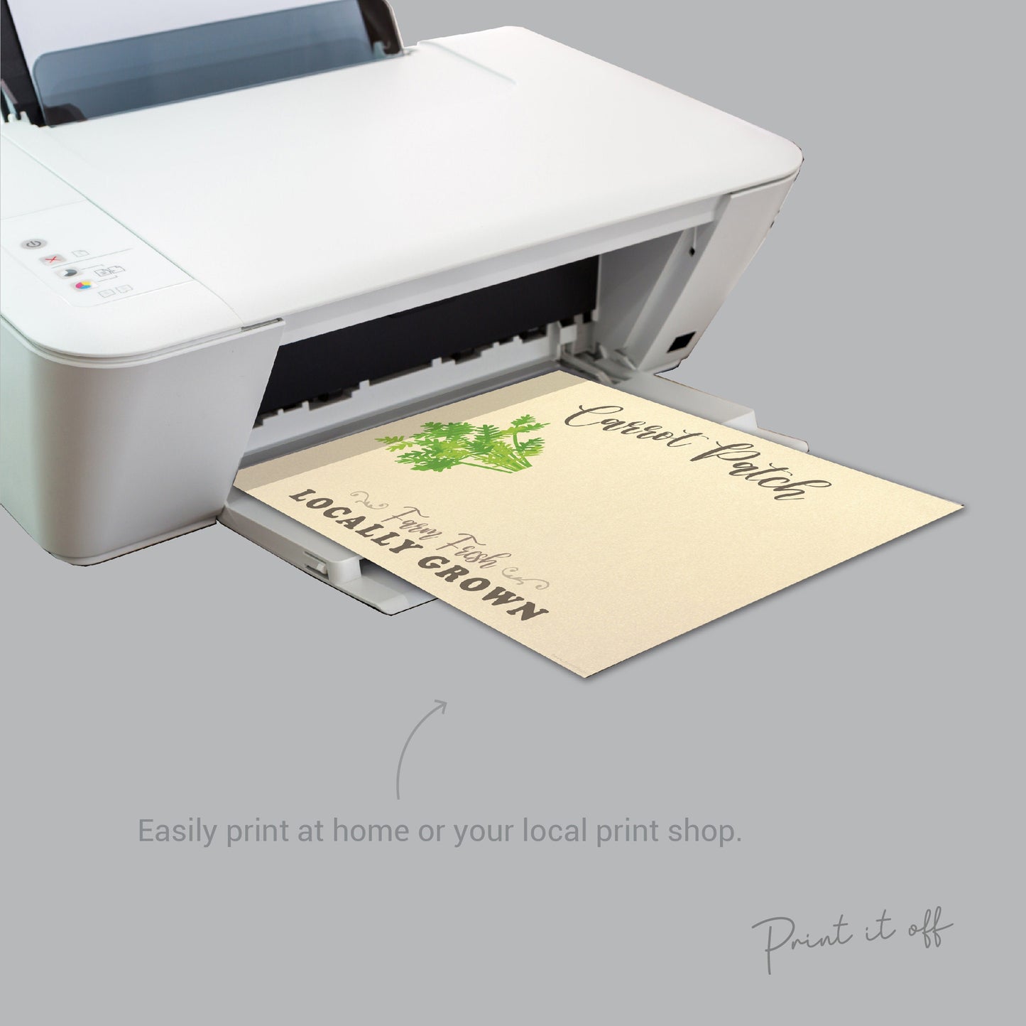 Carrot Patch / Easter / Foot Footprint Art Craft / Kids Baby Toddler / Keepsake Activity Card Diy Decor Sign / Printable PRINT IT OFF 0420