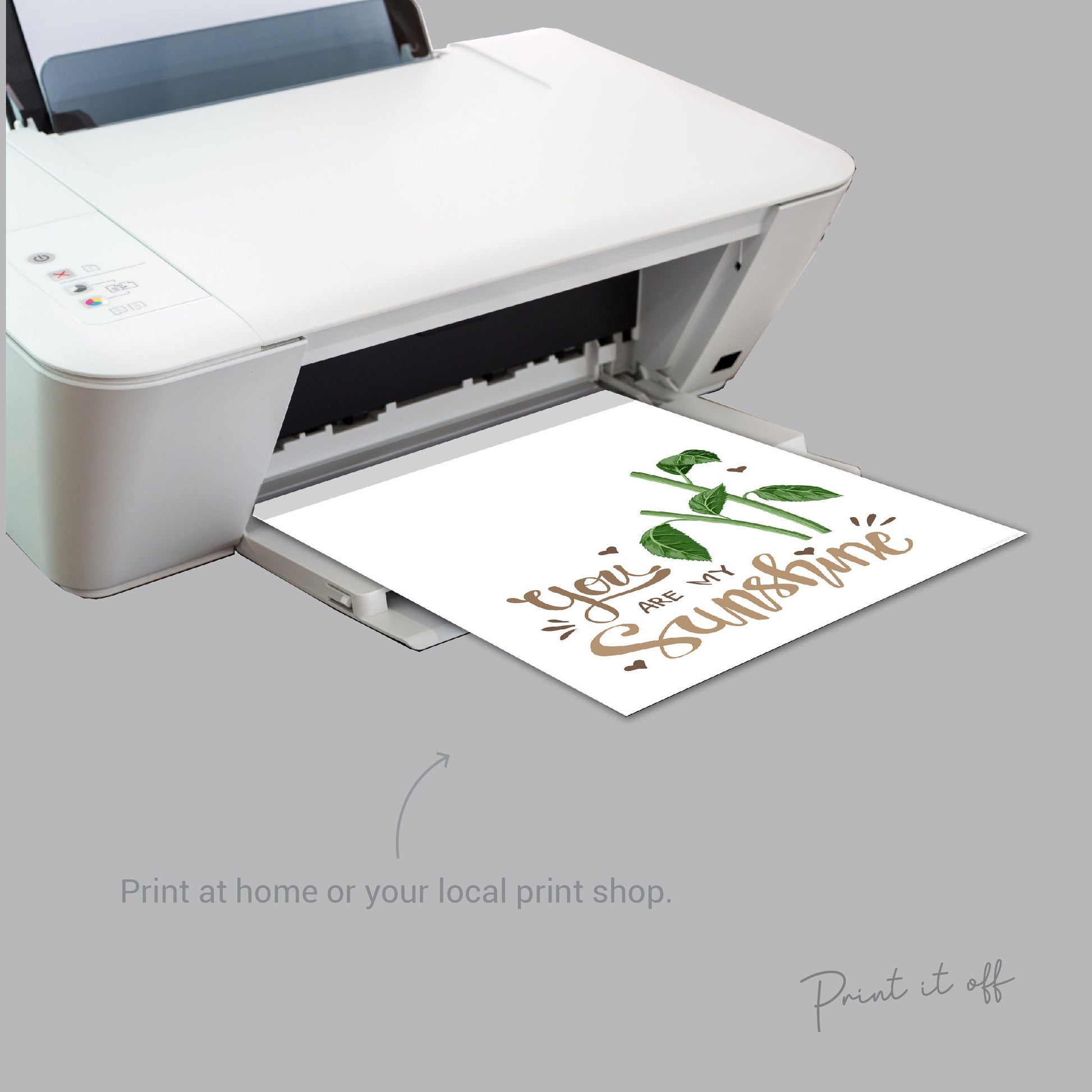 You Are My Sunshine Handprint Craft Art / Sun Flower 2 Hands / Baby Toddler Child / Decor Nursery Activity Gift Diy Card / PRINT IT OFF 0461