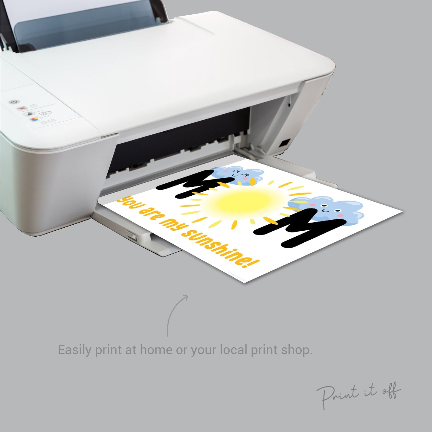 You Are My Sunshine Handprint Craft Art / Sun Mom Mum / Kids Baby Toddler Child / Activity Gift Diy Card Print Memory / PRINT IT OFF 0471