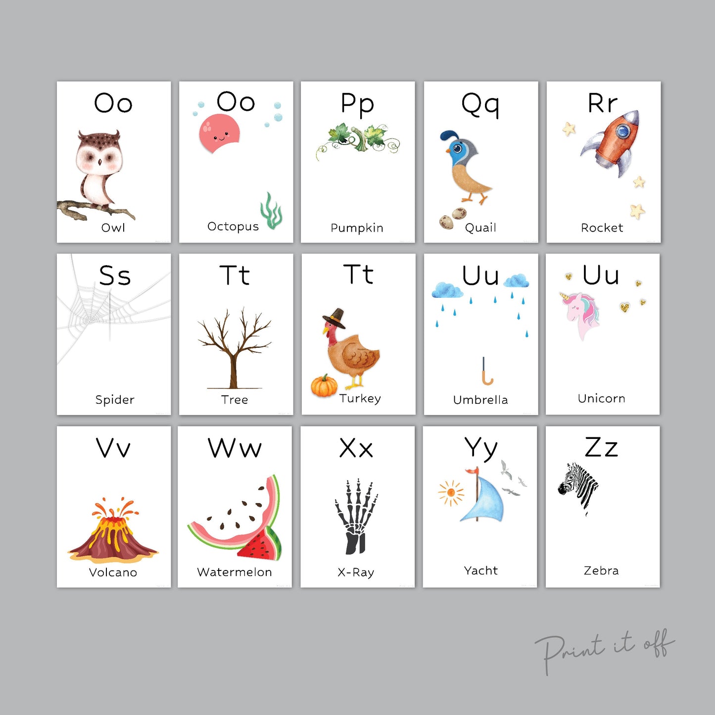 A-Z ABC Alphabet Handprint Craft Art Phonic Book / Baby Toddler Child / Letters Teacher Classroom Nursery Activity Card / Print It Off 0575