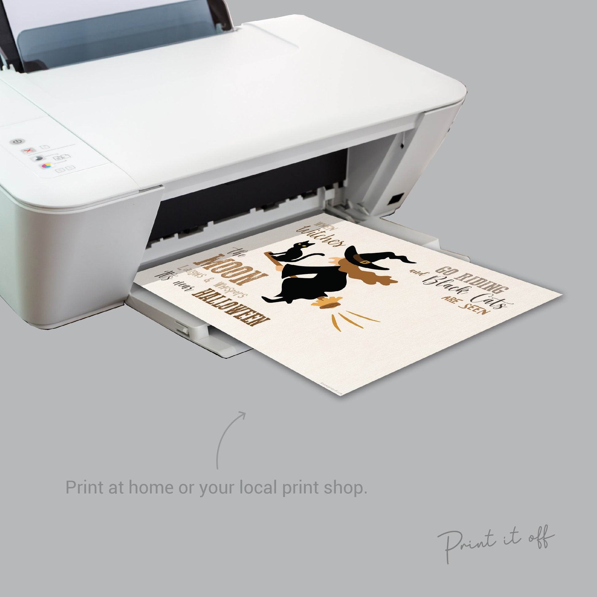 Halloween Footprint Handprint Art Craft / Kids Toddler Baby Card DIY Memory Activity Decoration Keepsake Printable / Print It Off 0621