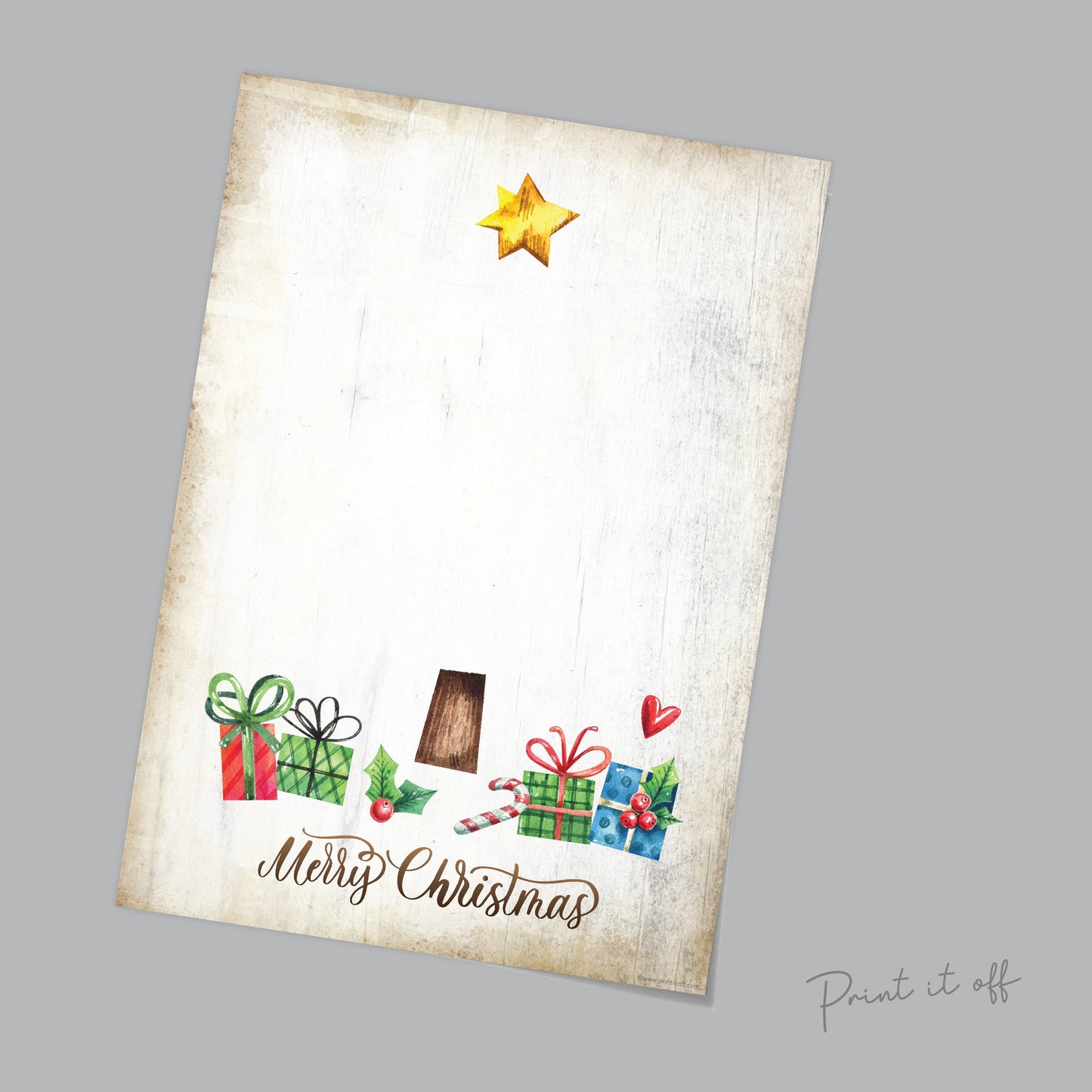 Christmas Tree Handprint Footprint Art Craft / First Xmas Baby Toddler Kids / Printable Print Card Gift Memory Keepsake / Print It Off 0627