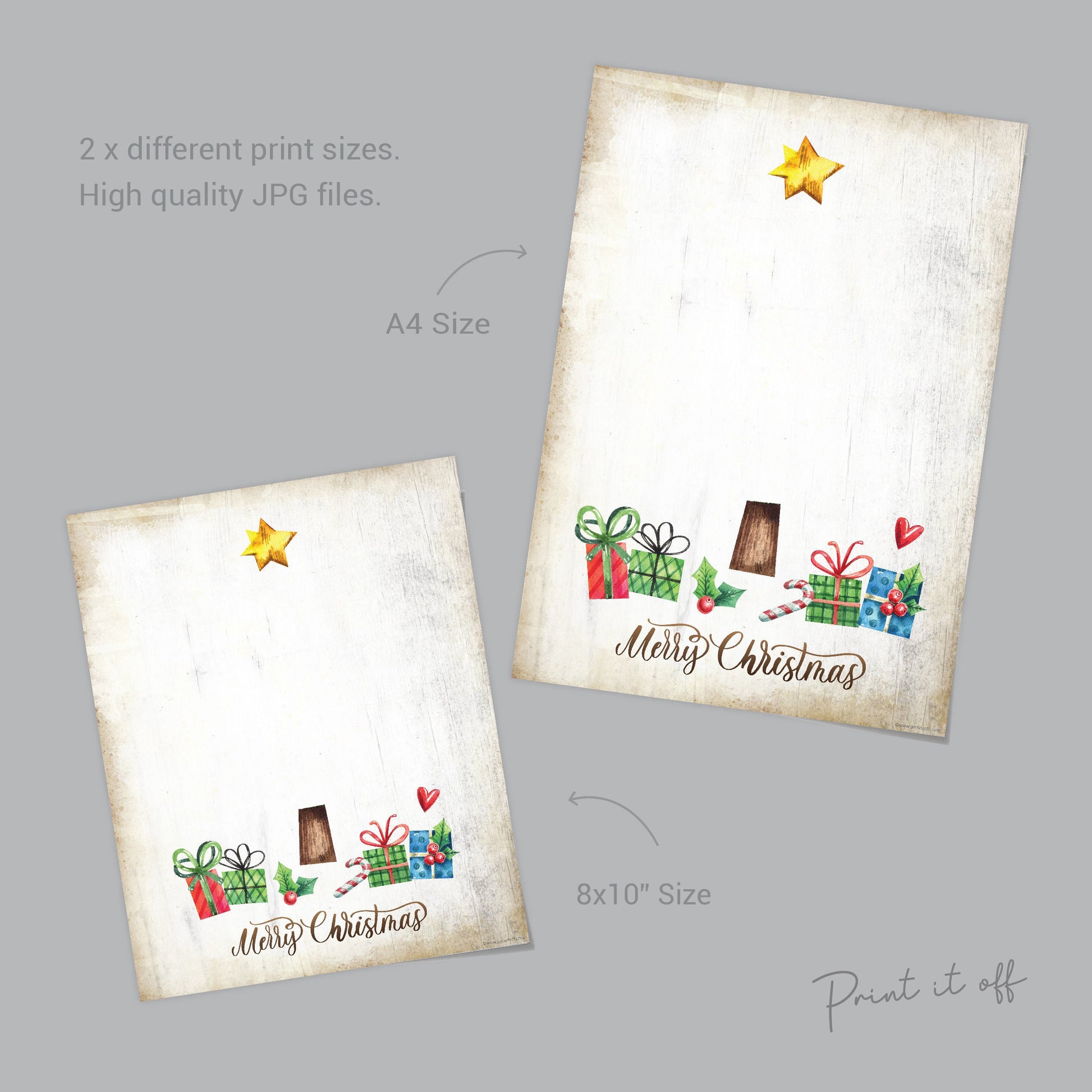 Christmas Tree Handprint Footprint Art Craft / First Xmas Baby Toddler Kids / Printable Print Card Gift Memory Keepsake / Print It Off 0627