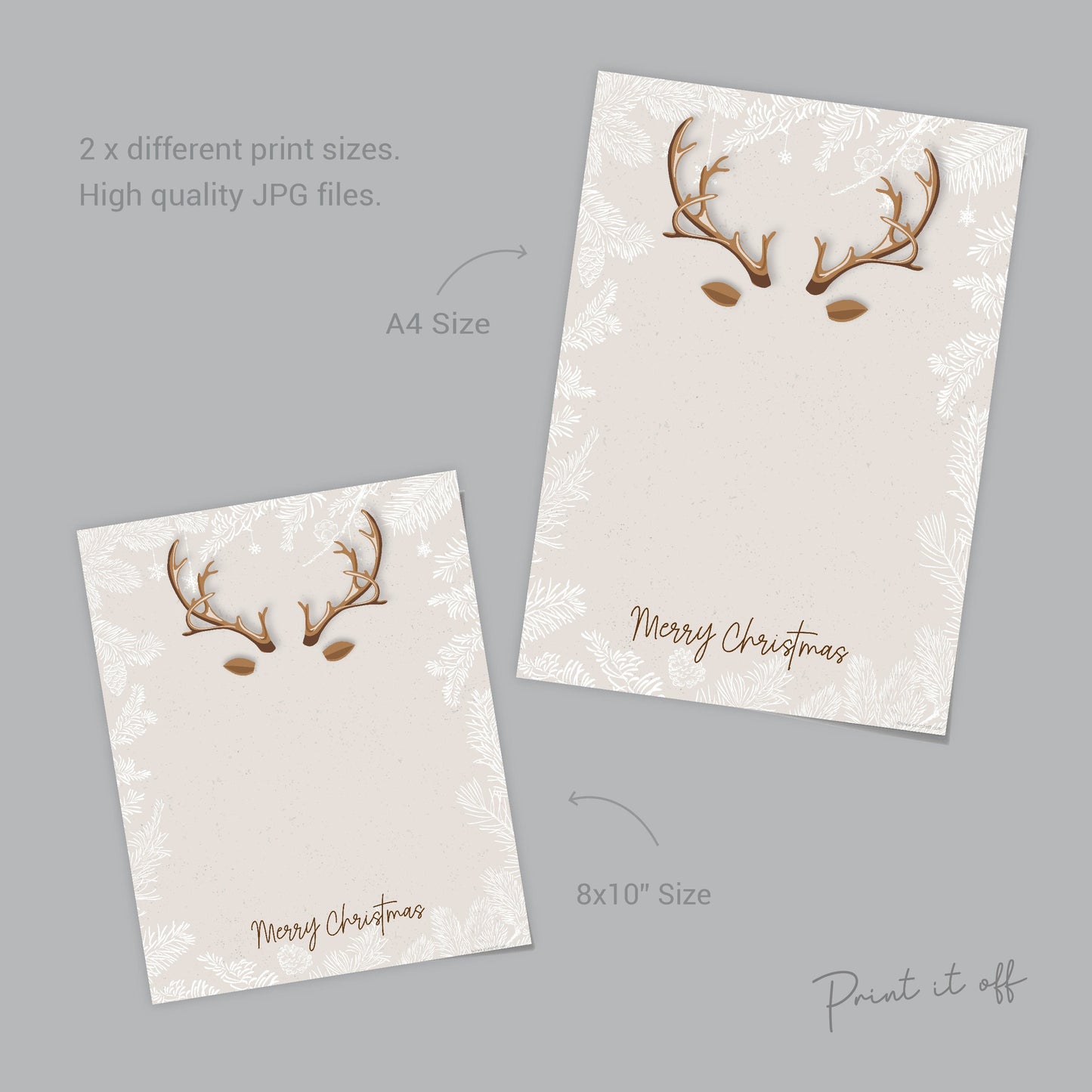 Handprint Footprint Art Craft Reindeer Merry Christmas Baby Kids Hand Foot Print It Off 0654