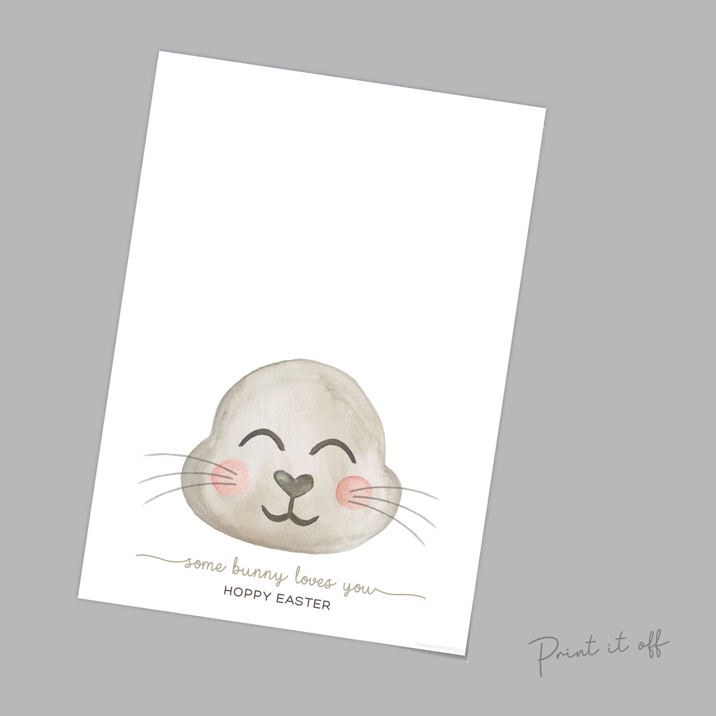 easter bunny footprint art craft for baby's children - some bunny loves you Hoppy Easter - Download & print