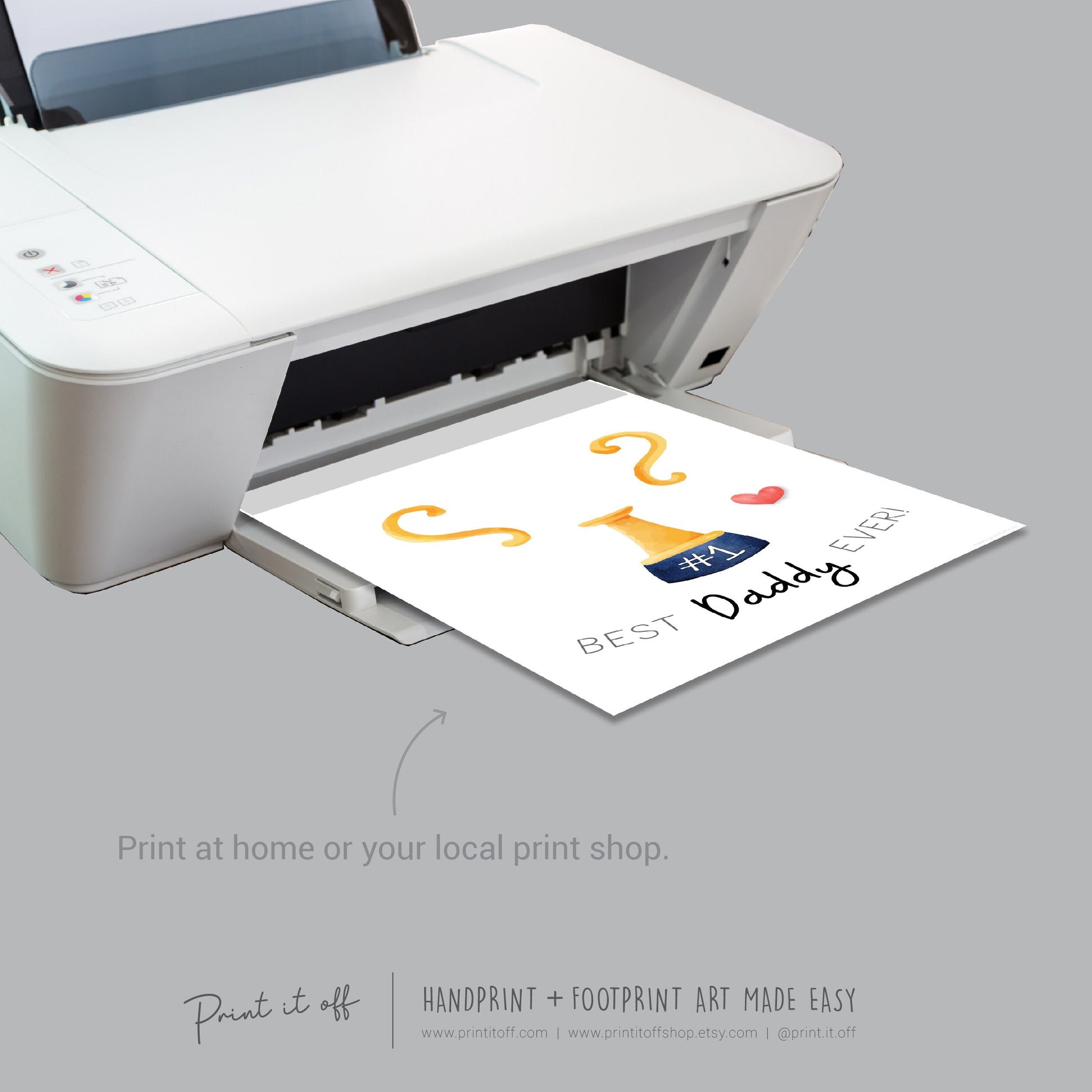 Trophy #1 Dad Daddy Handprint Art Craft