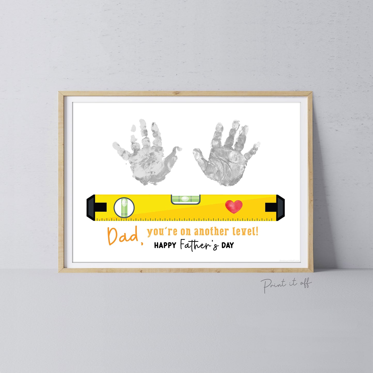 You're on Another Level Dad Daddy Handprint Art Craft / First Father's Day / Kids Baby Child Hand / Gift DIY Card / Print it off