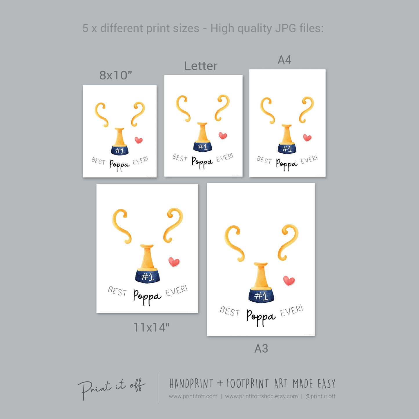 Trophy #1 Poppa Pop Handprint Art Craft