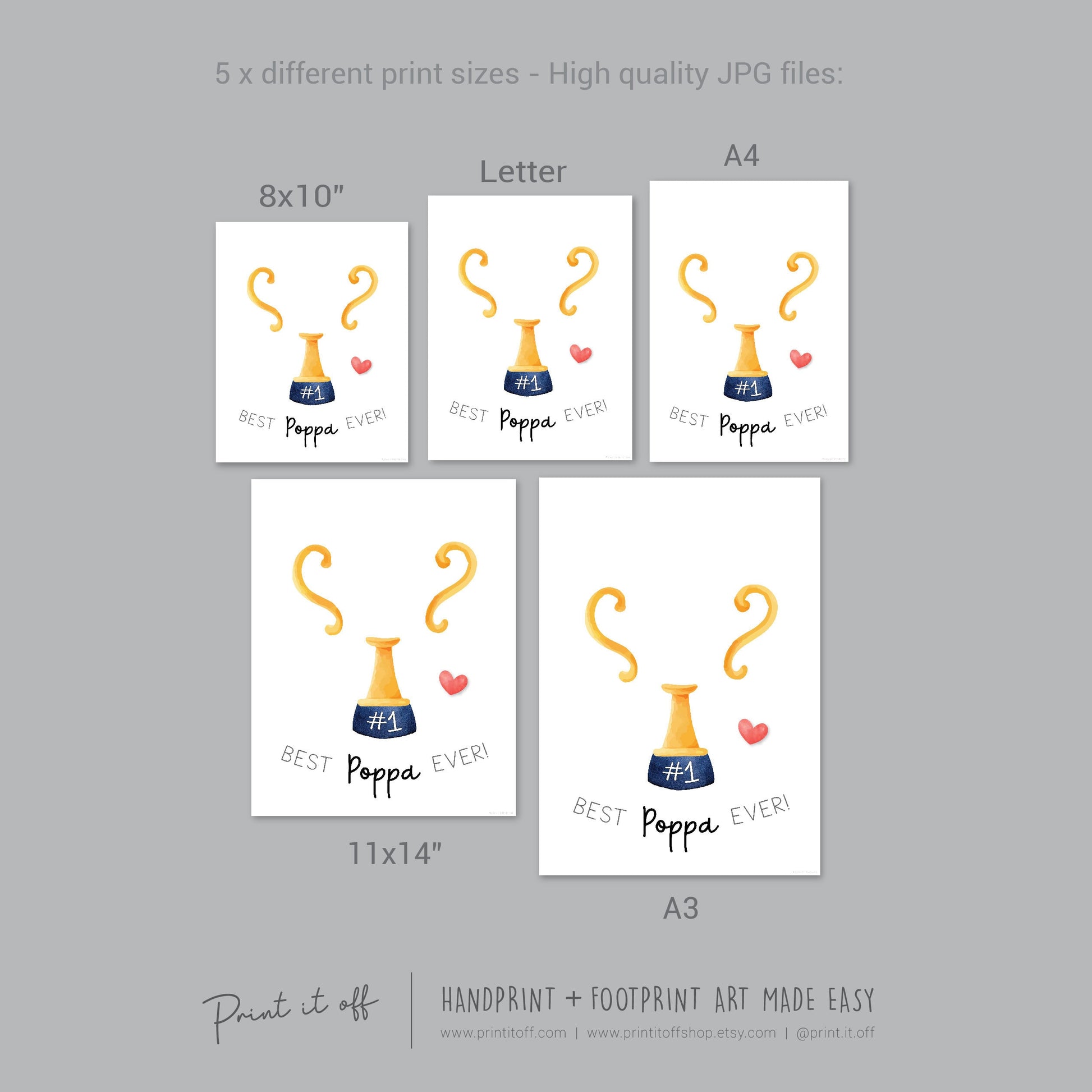 Trophy #1 Poppa Pop Handprint Art Craft