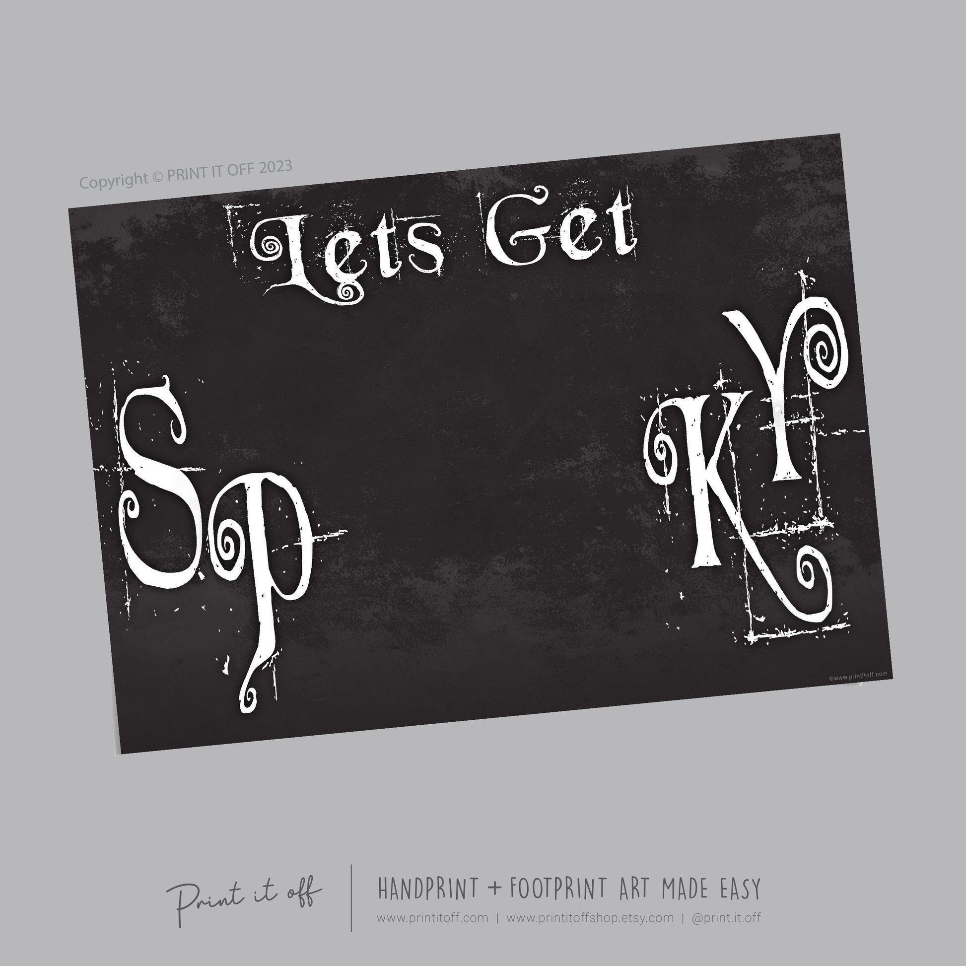 Let's get Spooky Footprint Handprint Foot Hand Halloween Art Craft / Kids Toddler Baby DIY Memory Activity / Print It Off