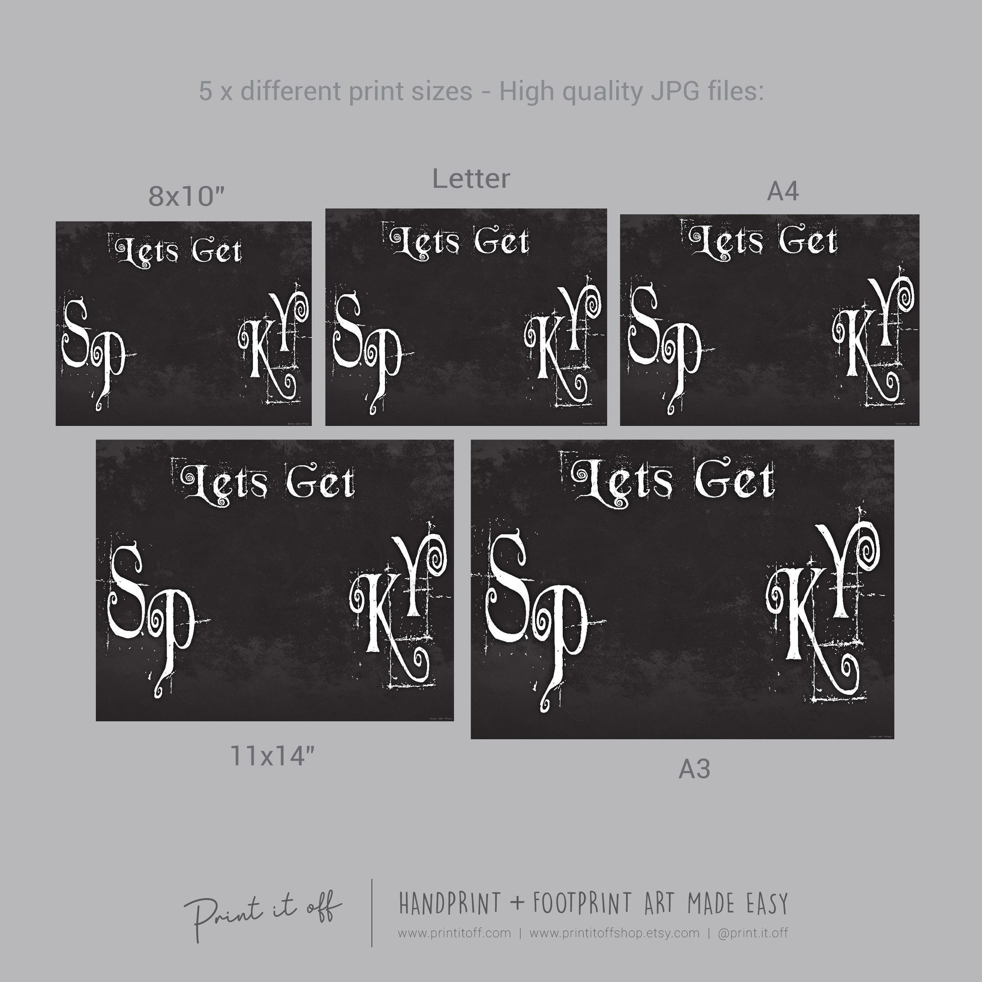 Let's get Spooky Footprint Handprint Foot Hand Halloween Art Craft / Kids Toddler Baby DIY Memory Activity / Print It Off