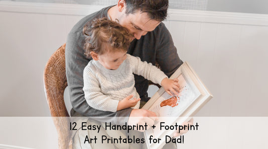 handprint footprint art craft for dad father's day
