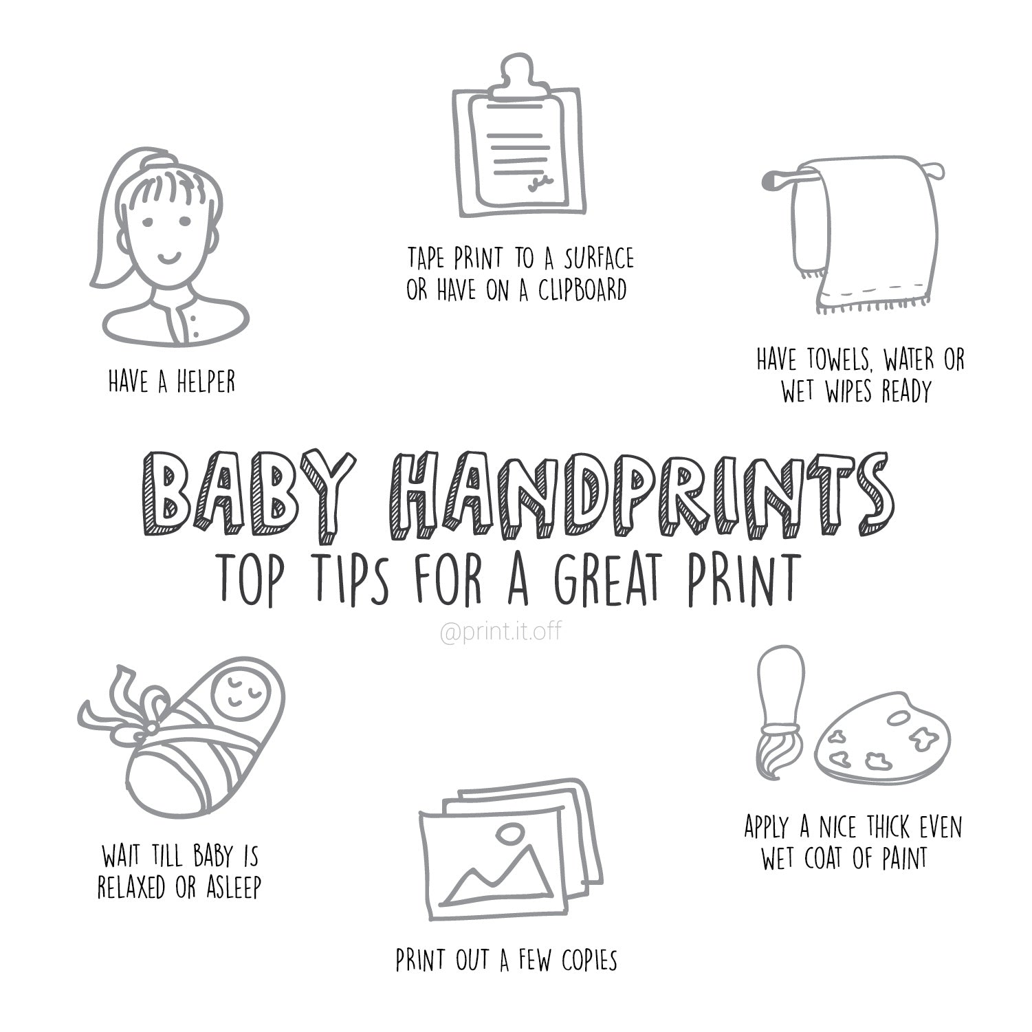 tips to create the perfect baby handprint