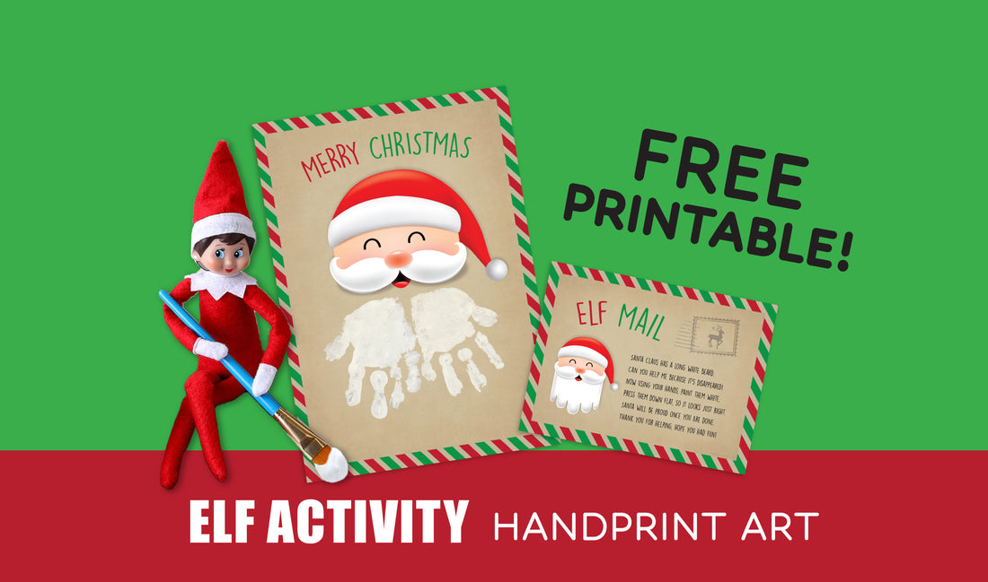 Christmas Handprint Elf Activity - FREE PRINTABLE