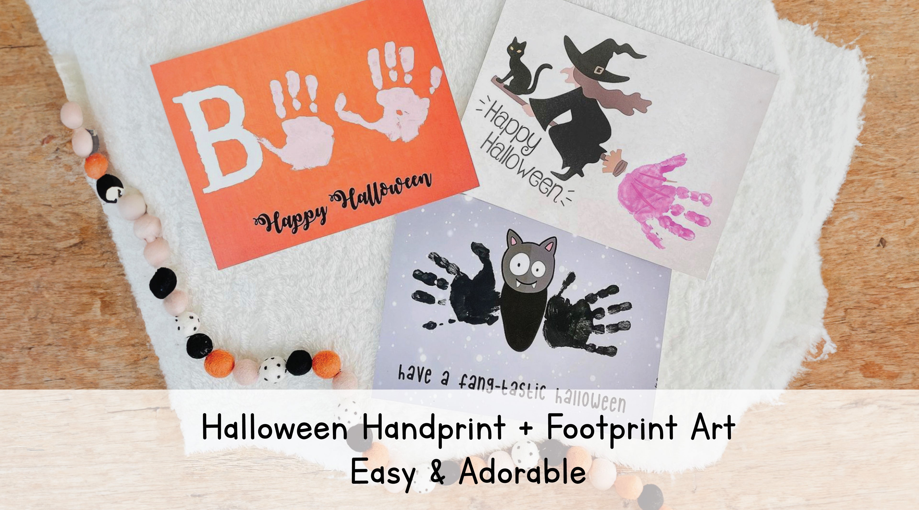Halloween Handprint & Footprint Art Crafts for Kids: Easy, and Adorable