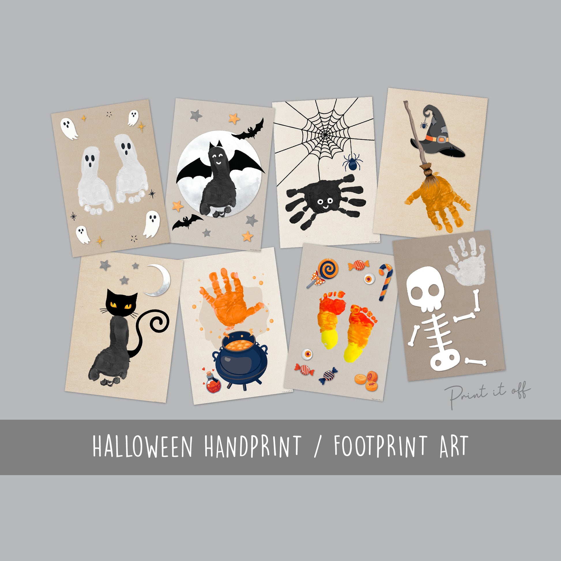 halloween Handprint Footprint Art Craft