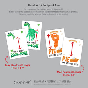40 Handprint & Footprint Craft Bundle | Printable Kids Art Activities | Baby Keepsake Templates | Preschool Toddler Gift | PRINT IT OFF 0950