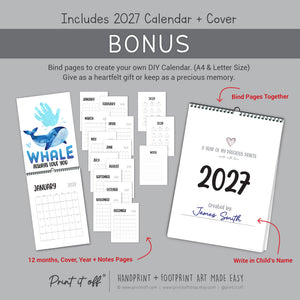40 Handprint & Footprint Craft Bundle | Printable Kids Art Activities | Baby Keepsake Templates | Preschool Toddler Gift | PRINT IT OFF 0950