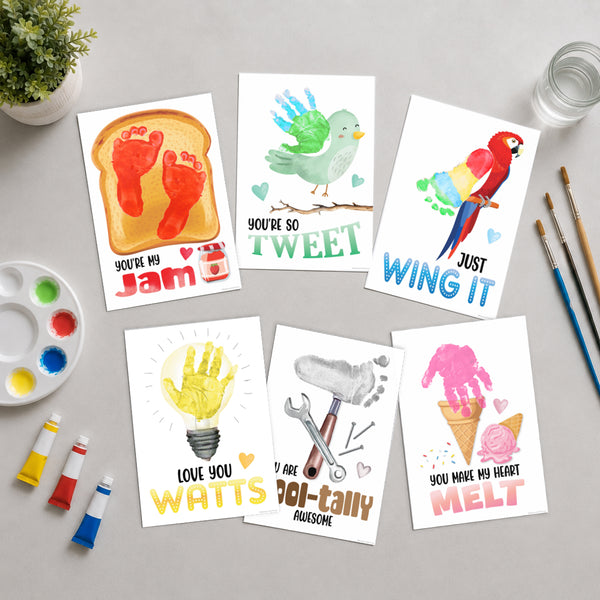 40 Handprint & Footprint Craft Bundle | Printable Kids Art Activities | Baby Keepsake Templates | Preschool Toddler Gift | PRINT IT OFF 0950