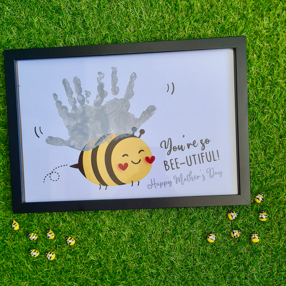 You&#39;re so Bee-utiful / Handprint Footprint Art Craft / Mother&#39;s Day Bee / DIY Card Gift / Kids Baby Toddler / Print it Off