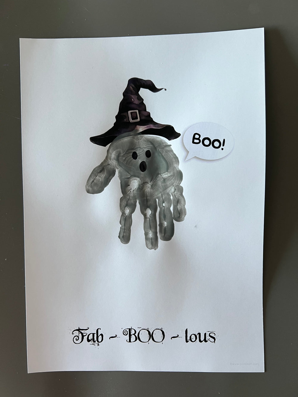 Fab-BOO-Lous Ghost Footprint Handprint Foot Hand Halloween Art Craft / Kids Toddler Baby DIY Memory Activity / Print It Off