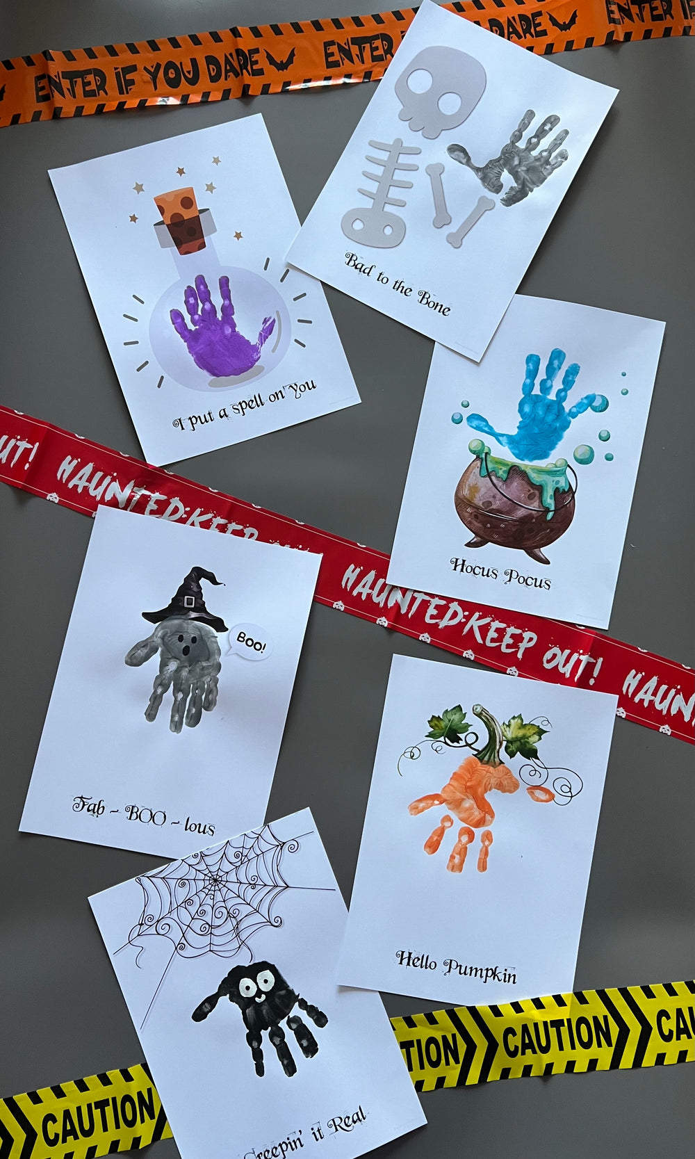 Halloween Pack - Handprint Footprint Foot Hand Art Craft / Kids Toddler Baby DIY Memory Activity / Print It Off