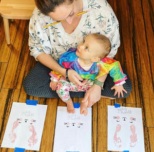 easter handprint footprint art craft