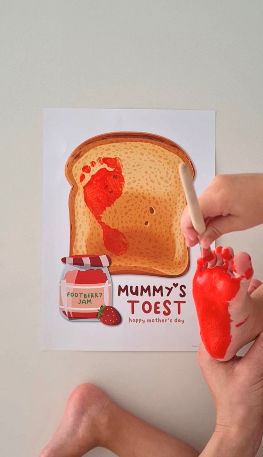 Mummy's Toest Toast / Happy Mother's Day Mum / Footprint Feet Toes Art ...